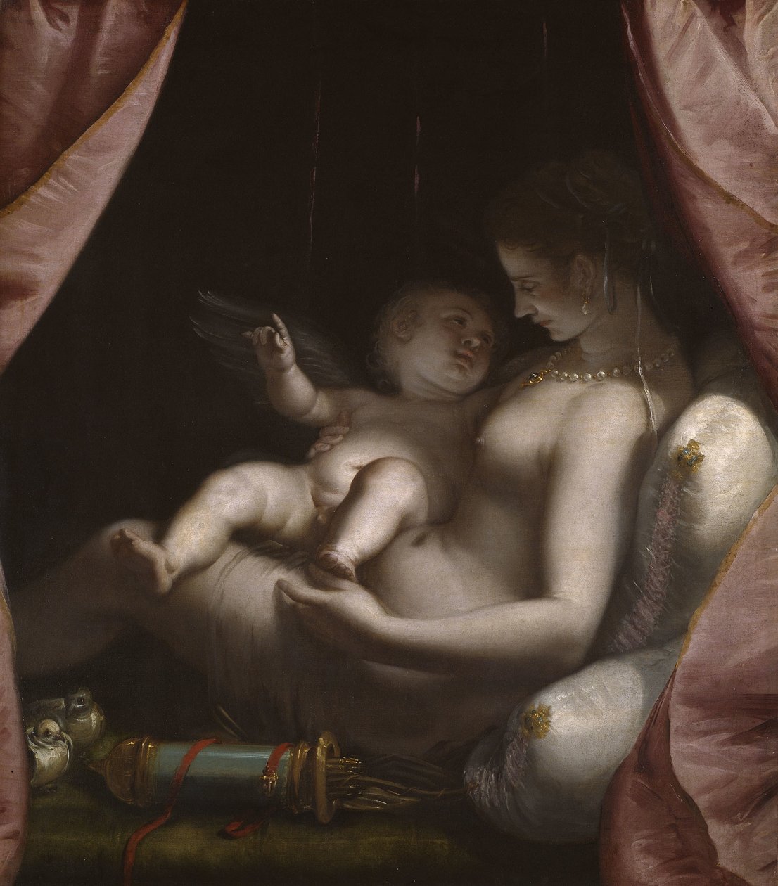 Venere e Cupido, c.1570 da Luca Cambiaso
