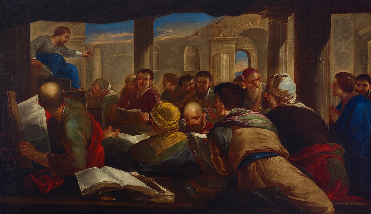 Cristo che disputa con i dottori da Luca Giordano