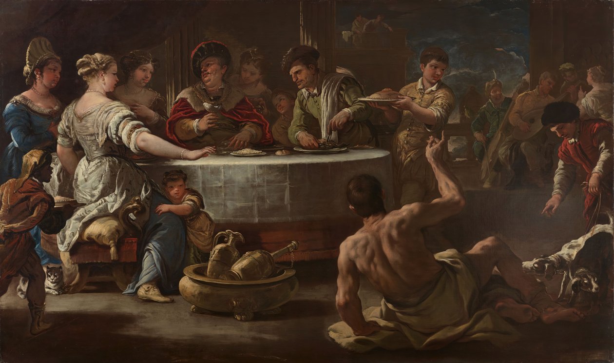 Il ricco e Lazzaro, 1680 da Luca Giordano
