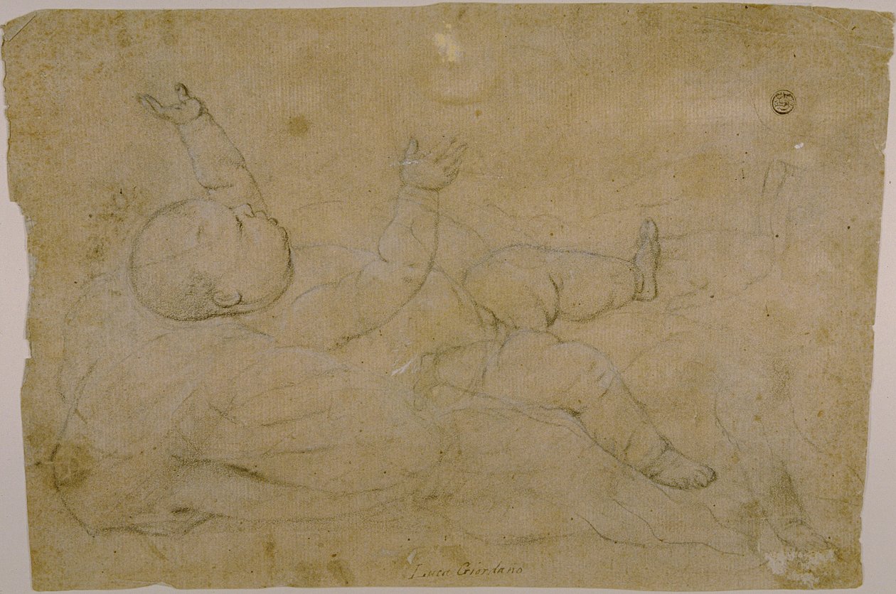 Bambino sdraiato da Luca Giordano