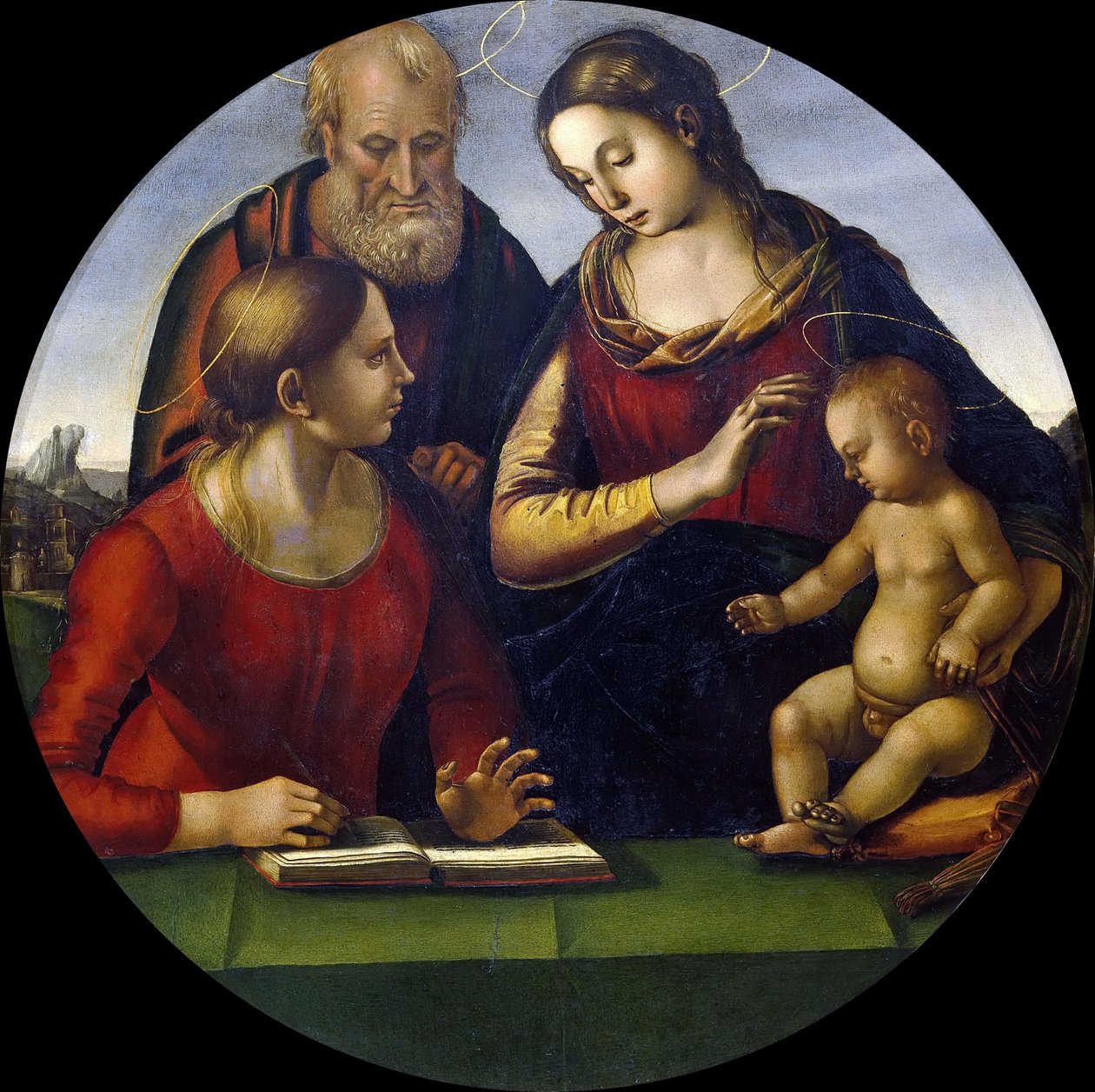La Sacra Famiglia con Santo da Luca Signorelli