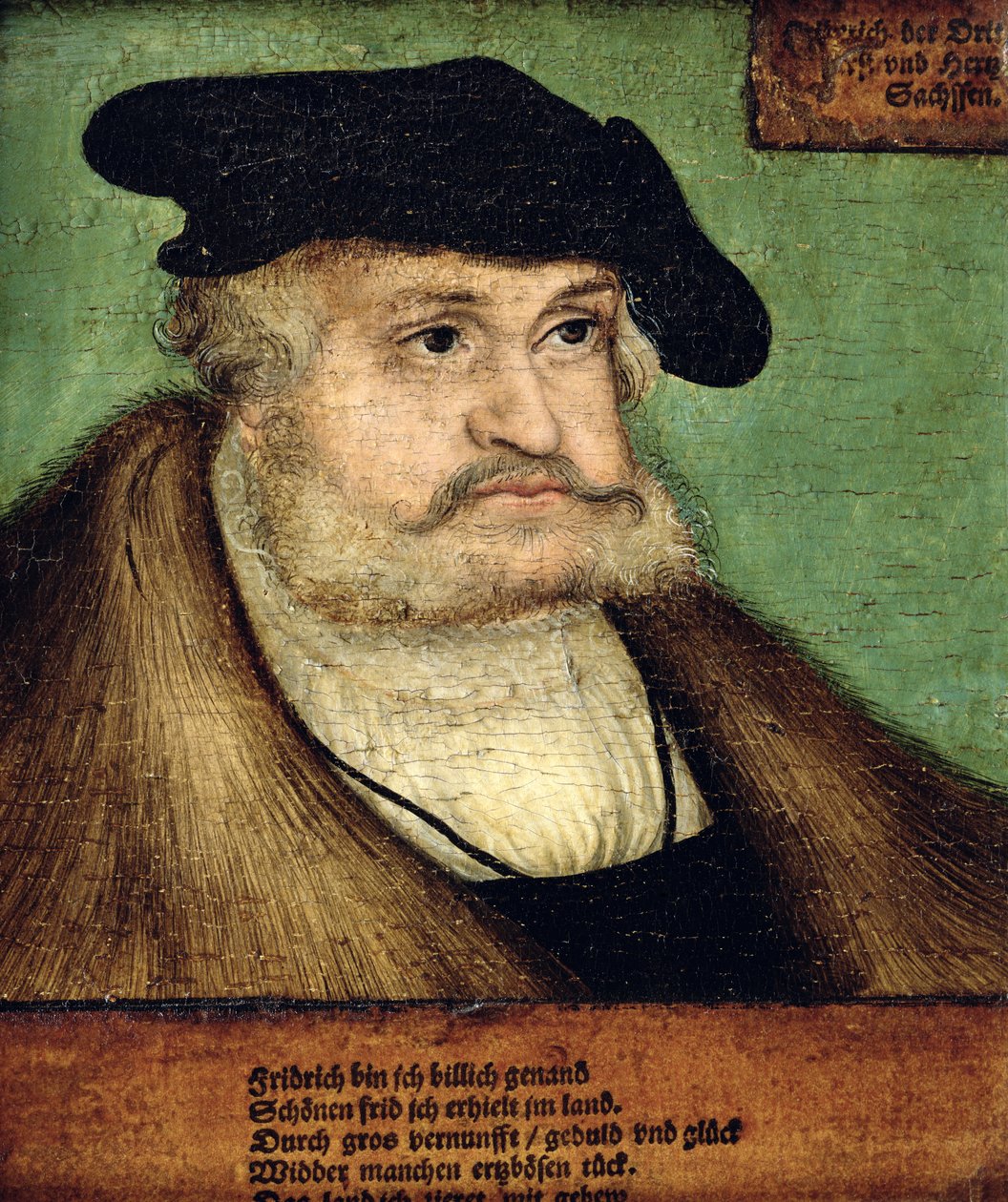 Ritratto di Federico III (1463-1525) Elettore di Sassonia, 1532 da Lucas Cranach the Elder