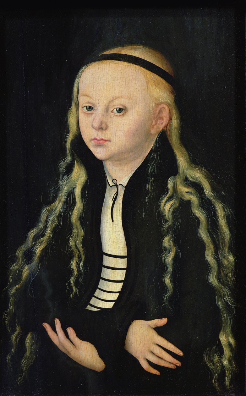 Ritratto di una giovane ragazza, possibilmente Magdalena Luther (1529-42) da Lucas Cranach the Elder