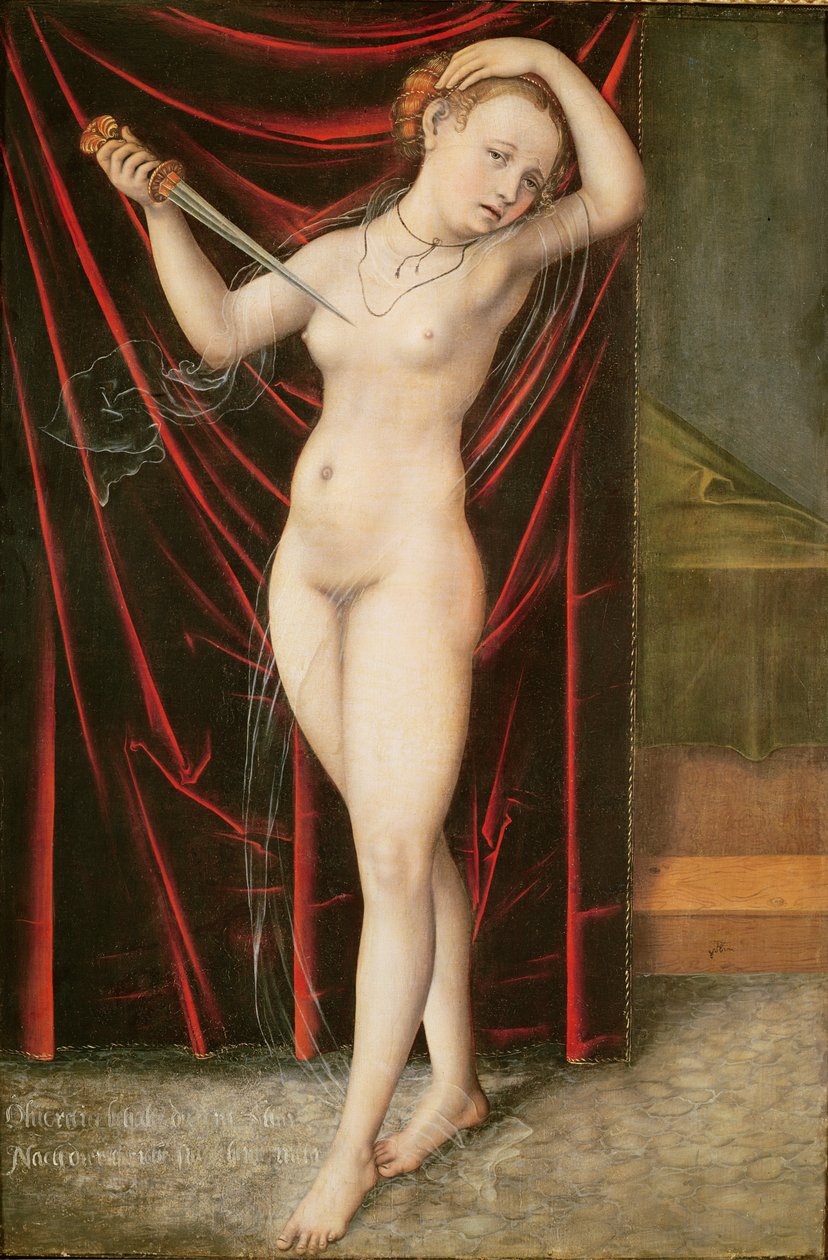 La Morte di Lucrezia, c.1524 da Lucas Cranach the Elder