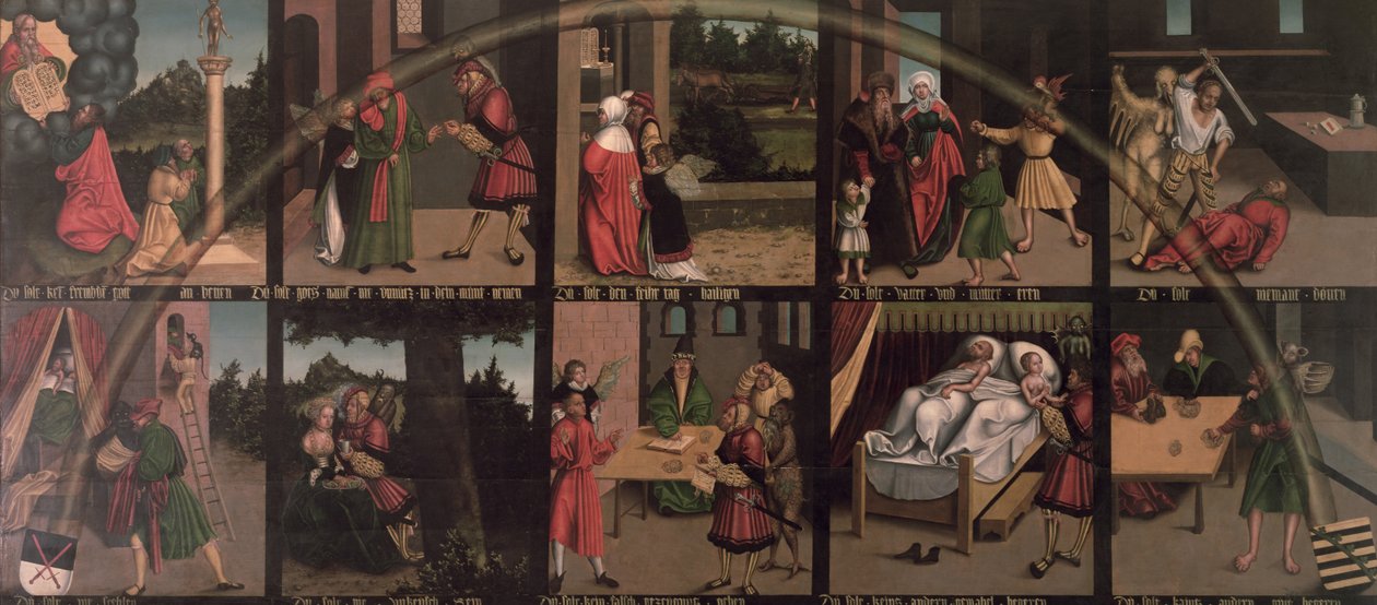 I dieci comandamenti da Lucas Cranach the Elder