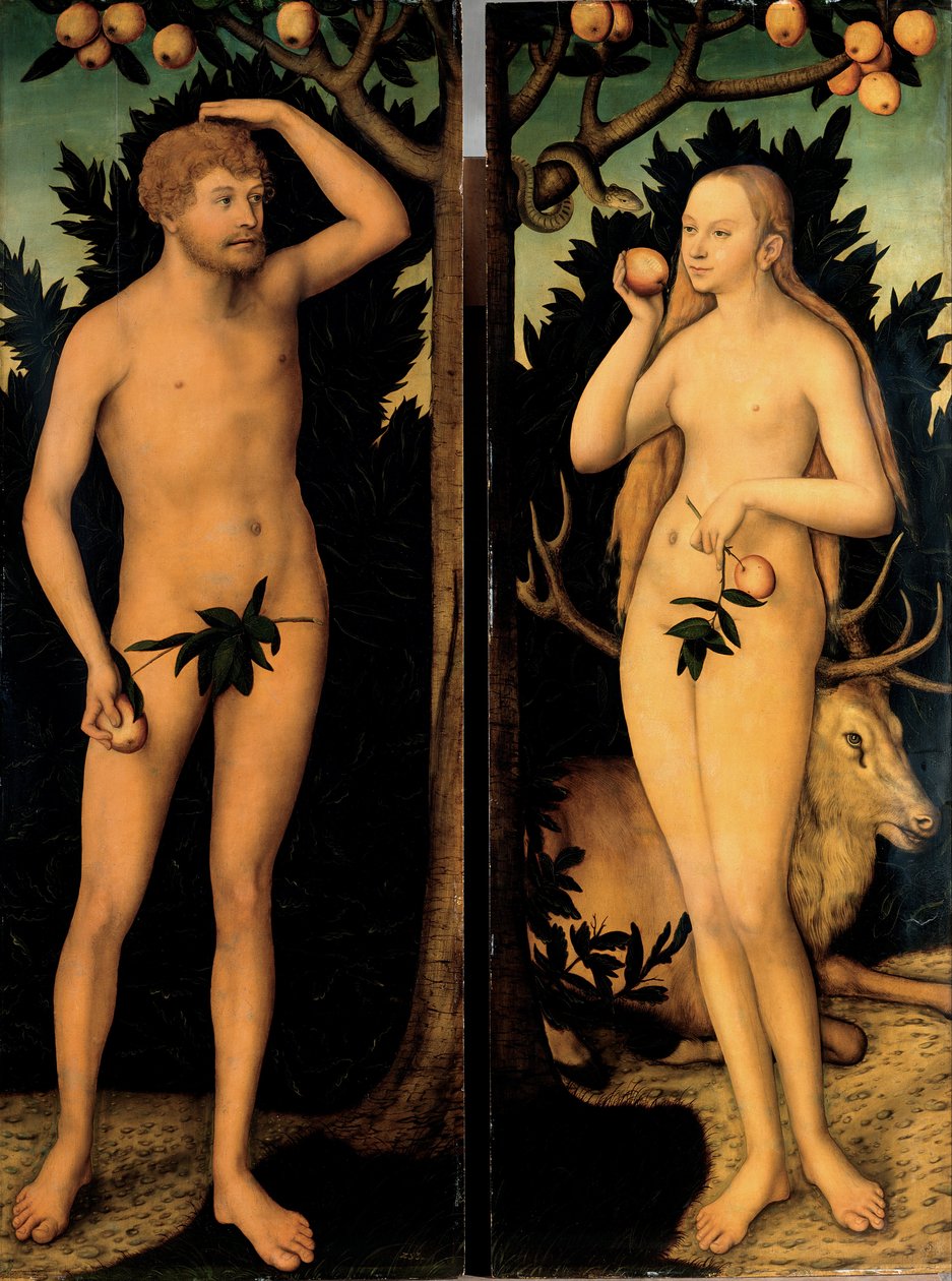 Adamo ed Eva da Lucas Cranach the Younger