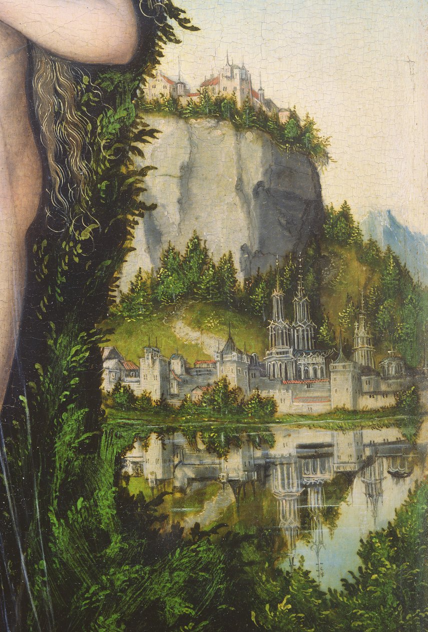 Venere in piedi in un paesaggio (dettaglio), 1529 da Lucas Cranach the Elder