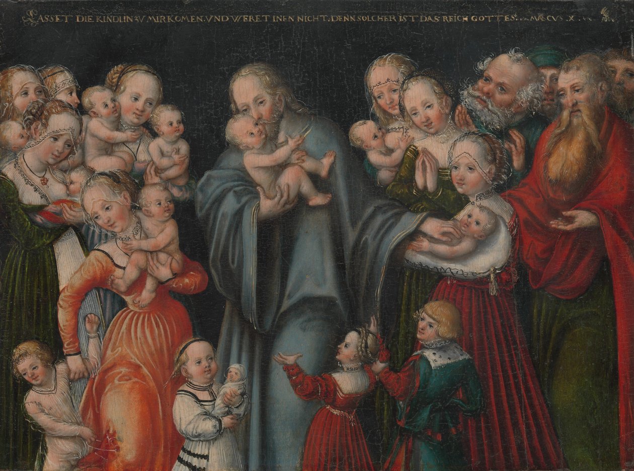 Cristo benedice i bambini da Lucas the Younger Cranach