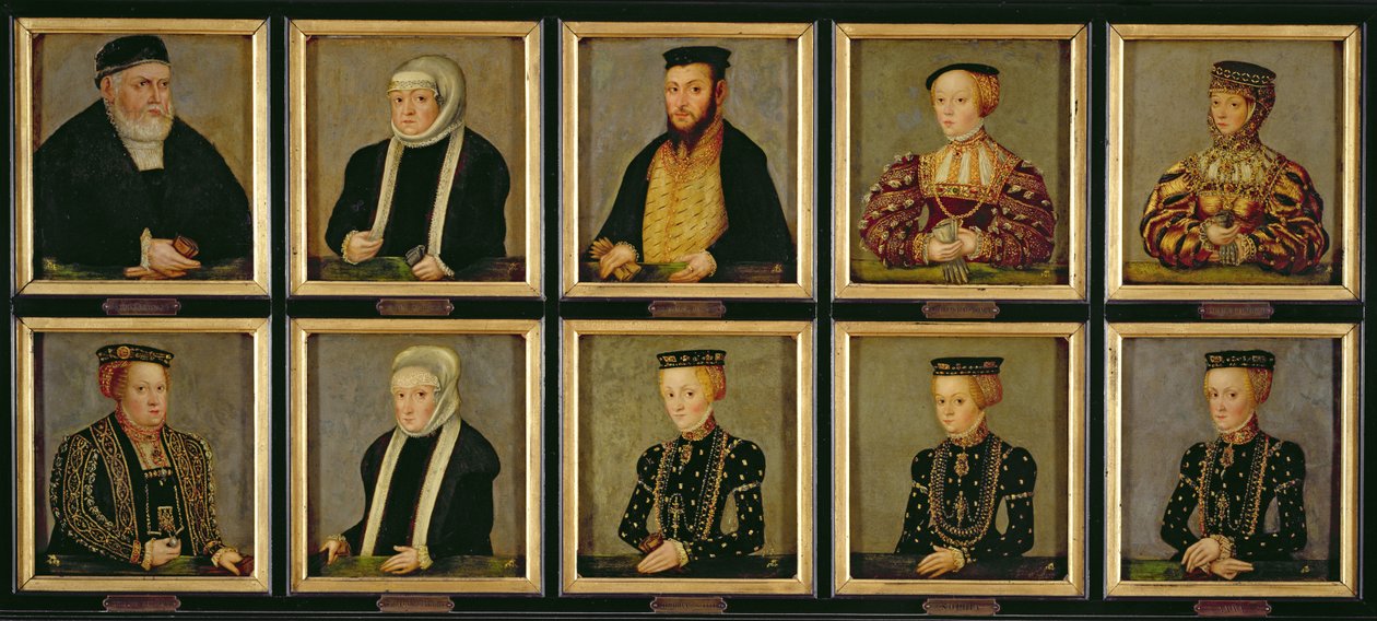 Ritratti dei membri della dinastia Jagellonica, c.1565 da Lucas Cranach the Younger