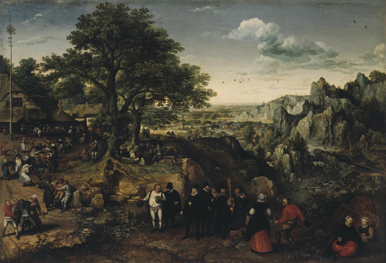 Paesaggio con una festa rurale da Lucas van Valckenborch