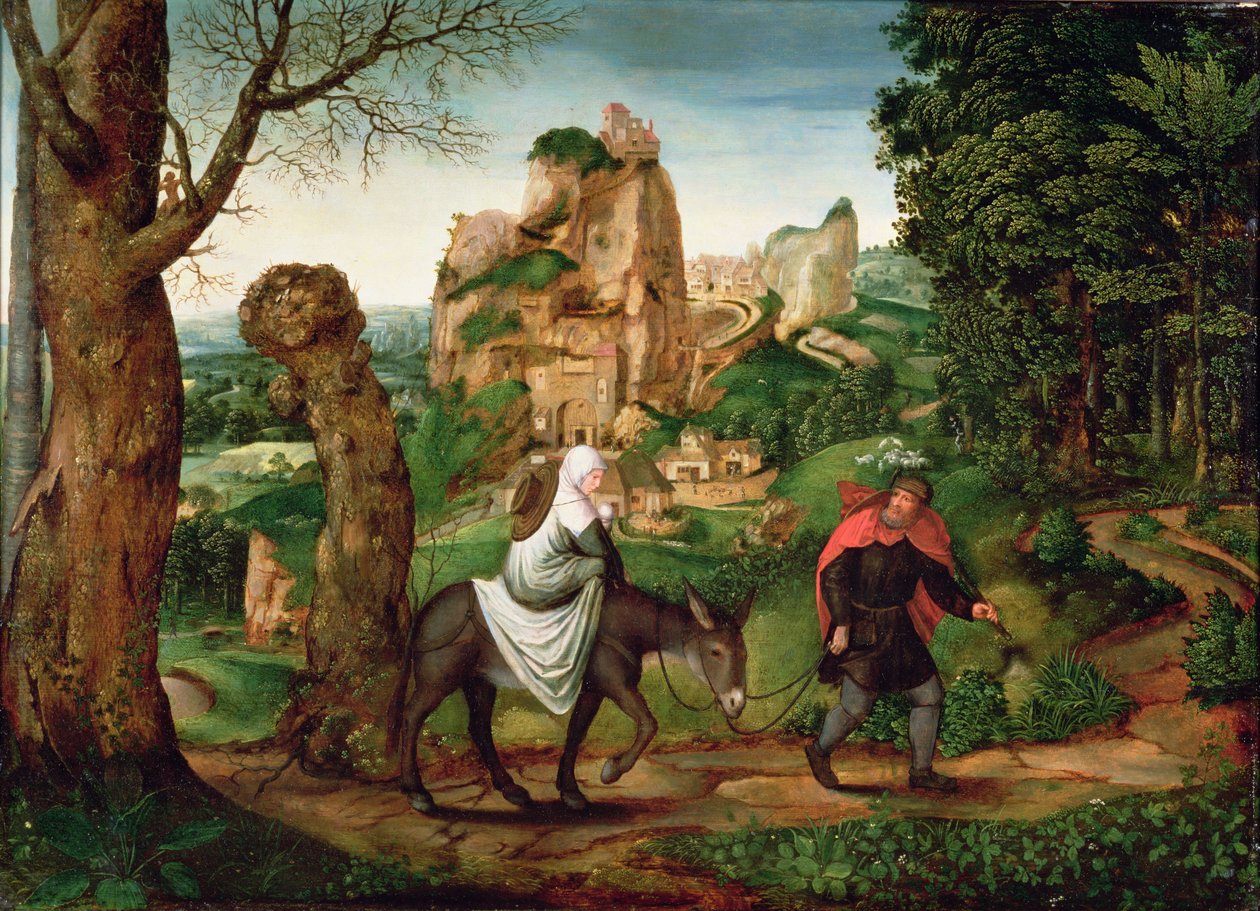 La fuga in Egitto da Lucas van c.1490 c.1570 Gassel