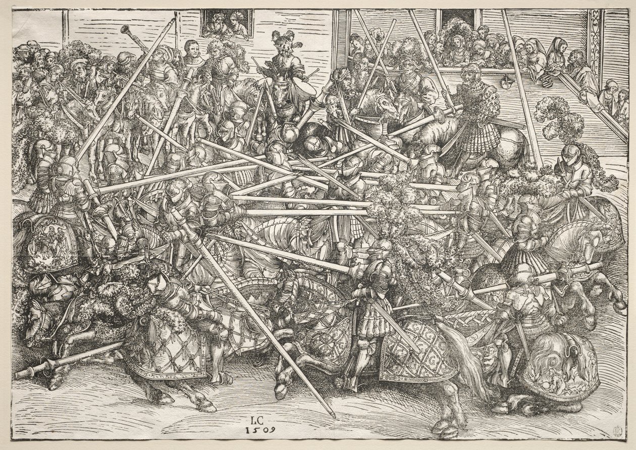 Il torneo con le lance da Lucas Cranach