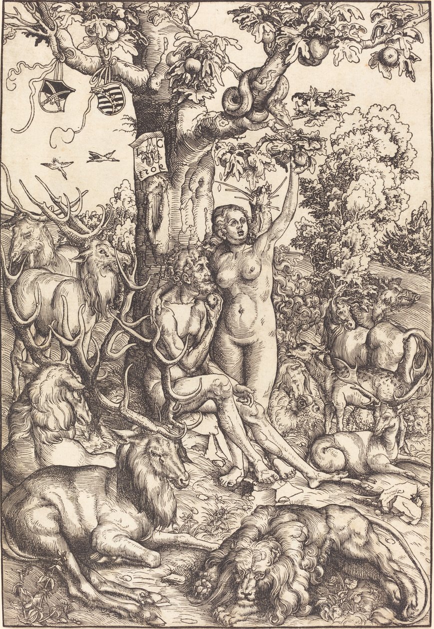 Adamo ed Eva in Paradiso da Lucas Cranach the Elder