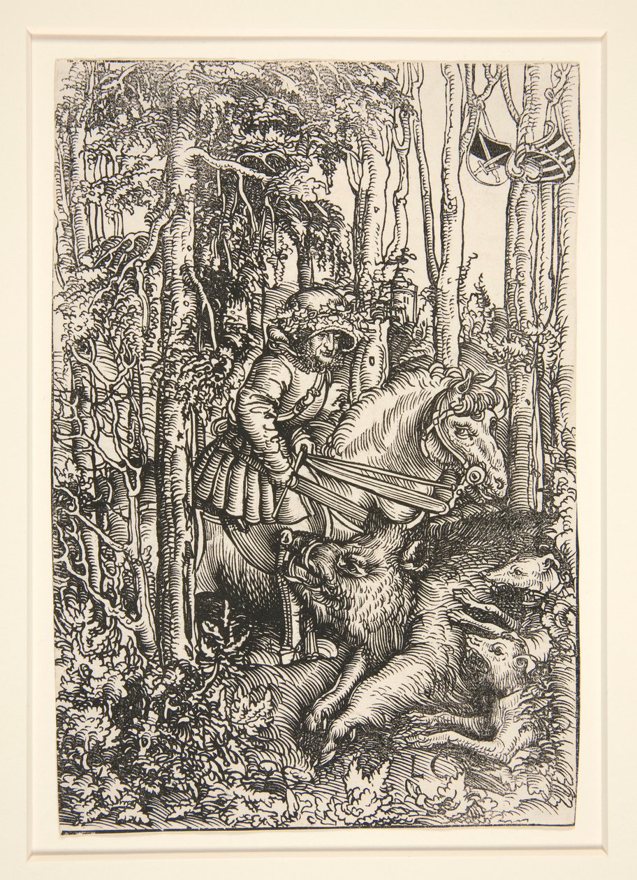Cacciatore che uccide un cinghiale da Lucas Cranach the Elder