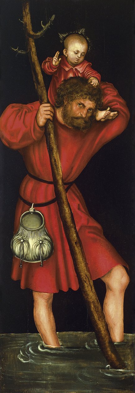 San Cristoforo [verso, ala sinistra] da Lucas Cranach the Elder