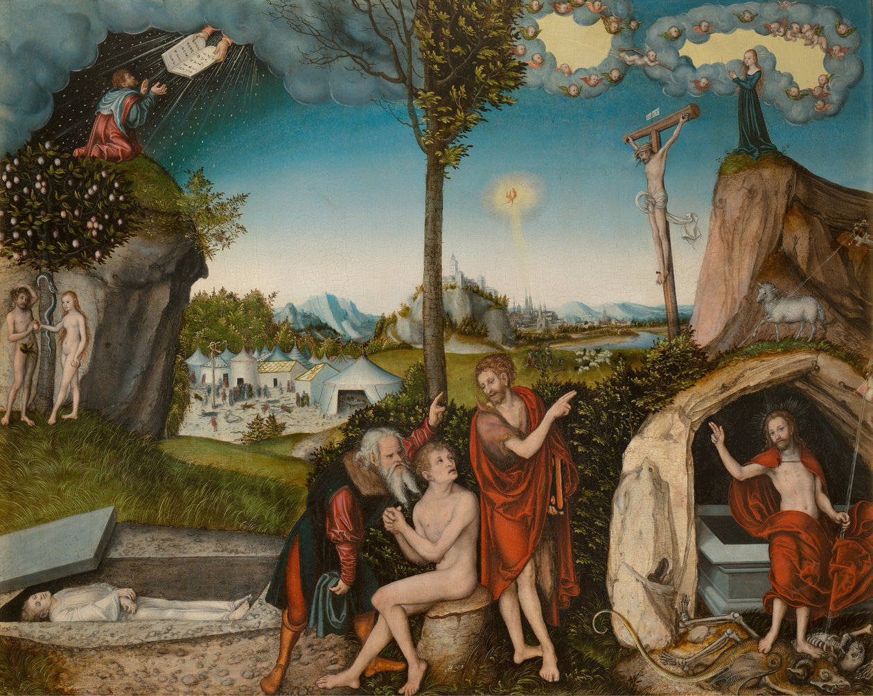 Caduta e redenzione da Lucas Cranach the Elder