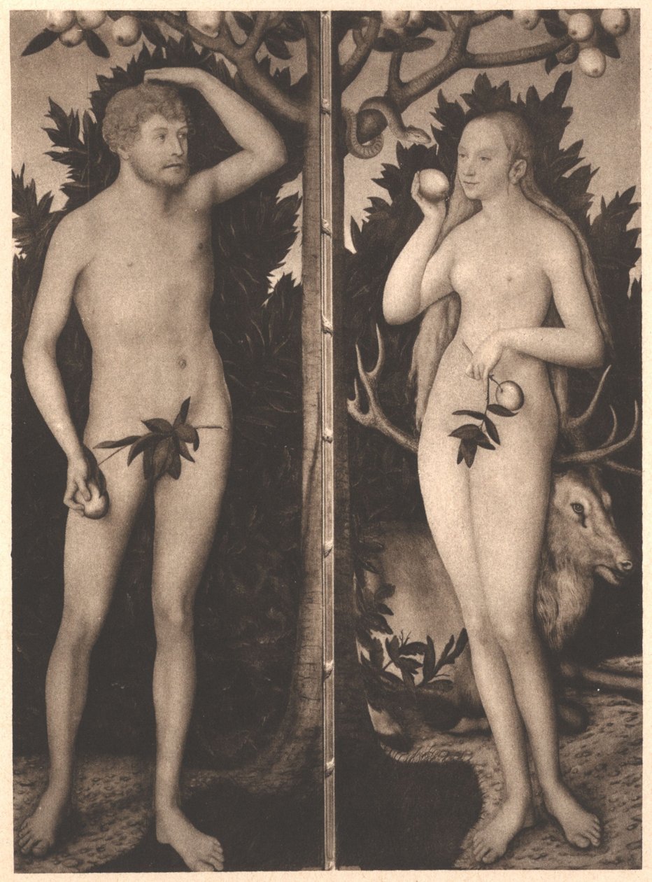 Adamo ed Eva da Lucas Cranach the Younger