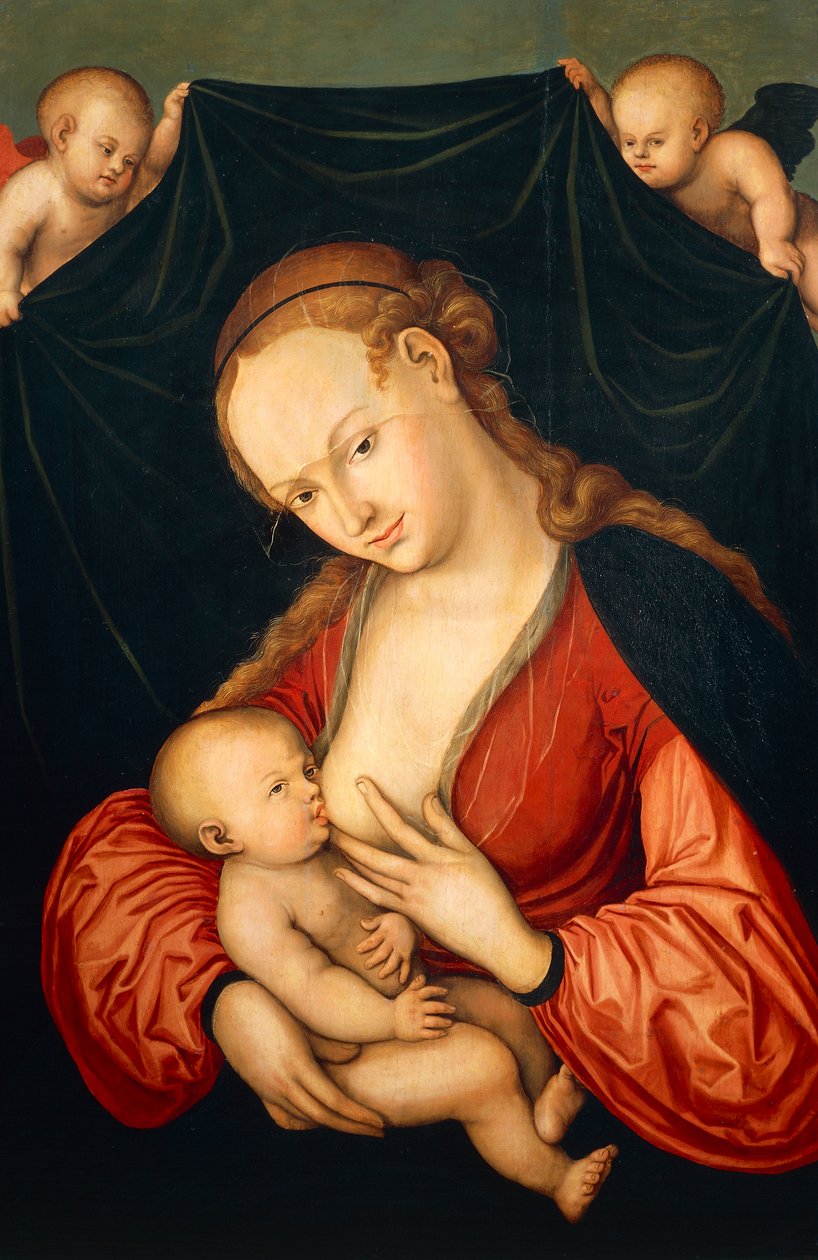 Vergine Maria che allatta Gesù da Lucas the Elder Cranach