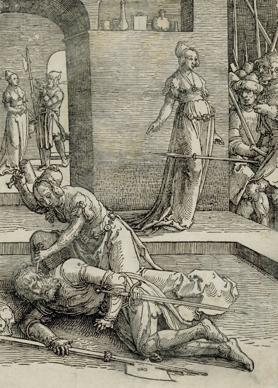 Jael uccide Sisera, 1515-19 da Lucas van Leyden