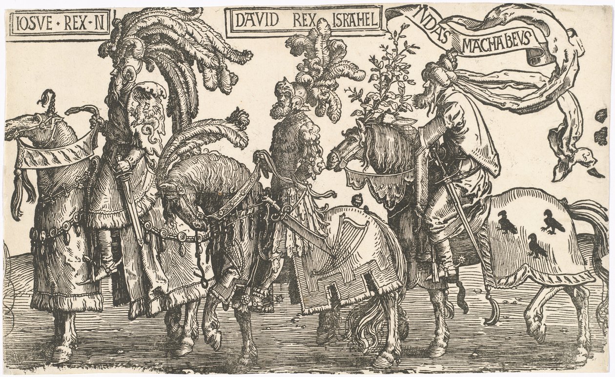 Giosuè, Davide, Giuda Maccabeo da Lucas van Leyden