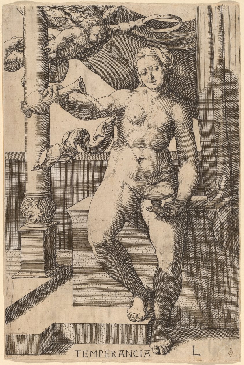 Temperanza (Temperancia) da Lucas van Leyden