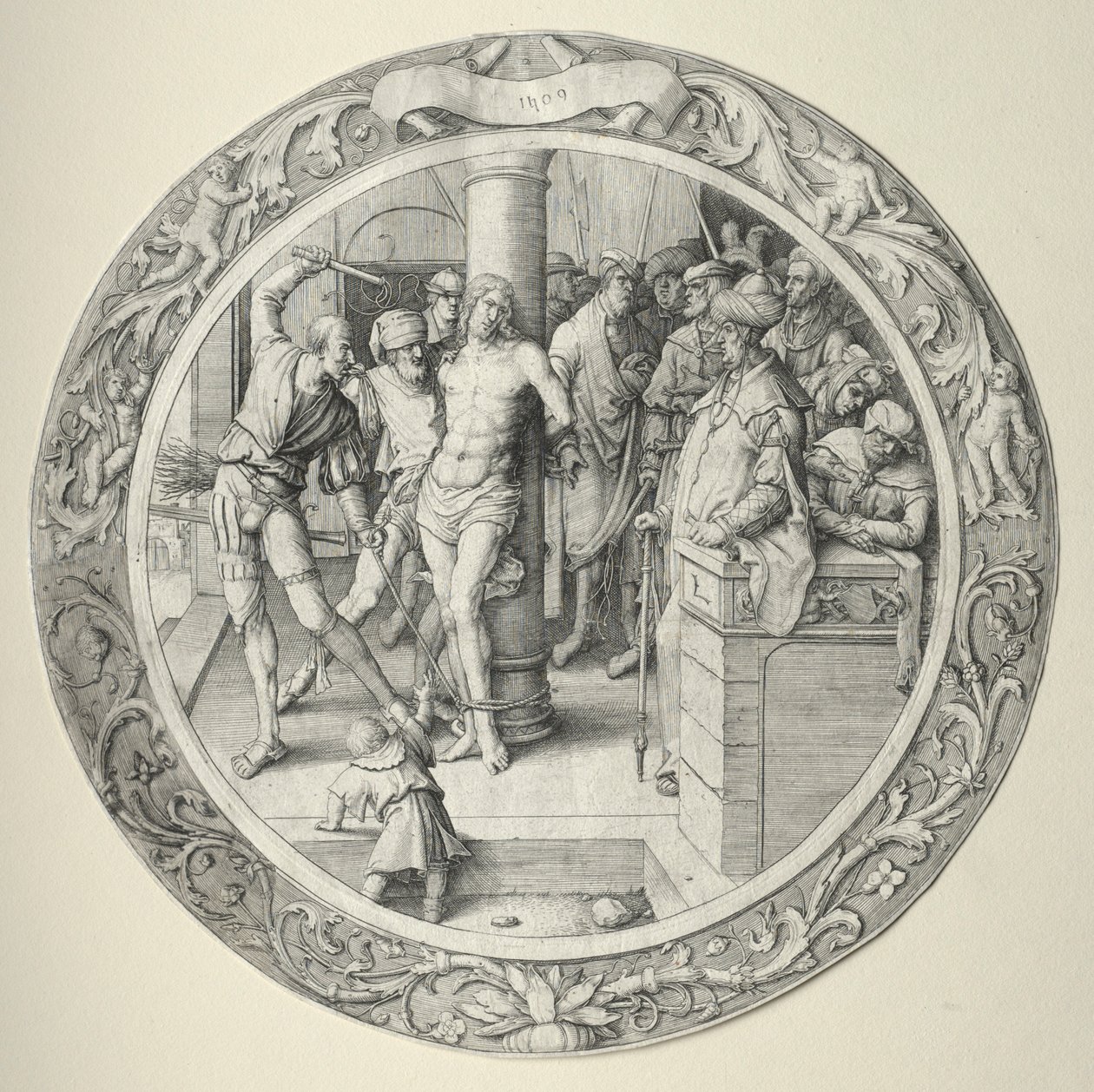 La Passione Rotonda: La Flagellazione, 1509 da Lucas van Leyden