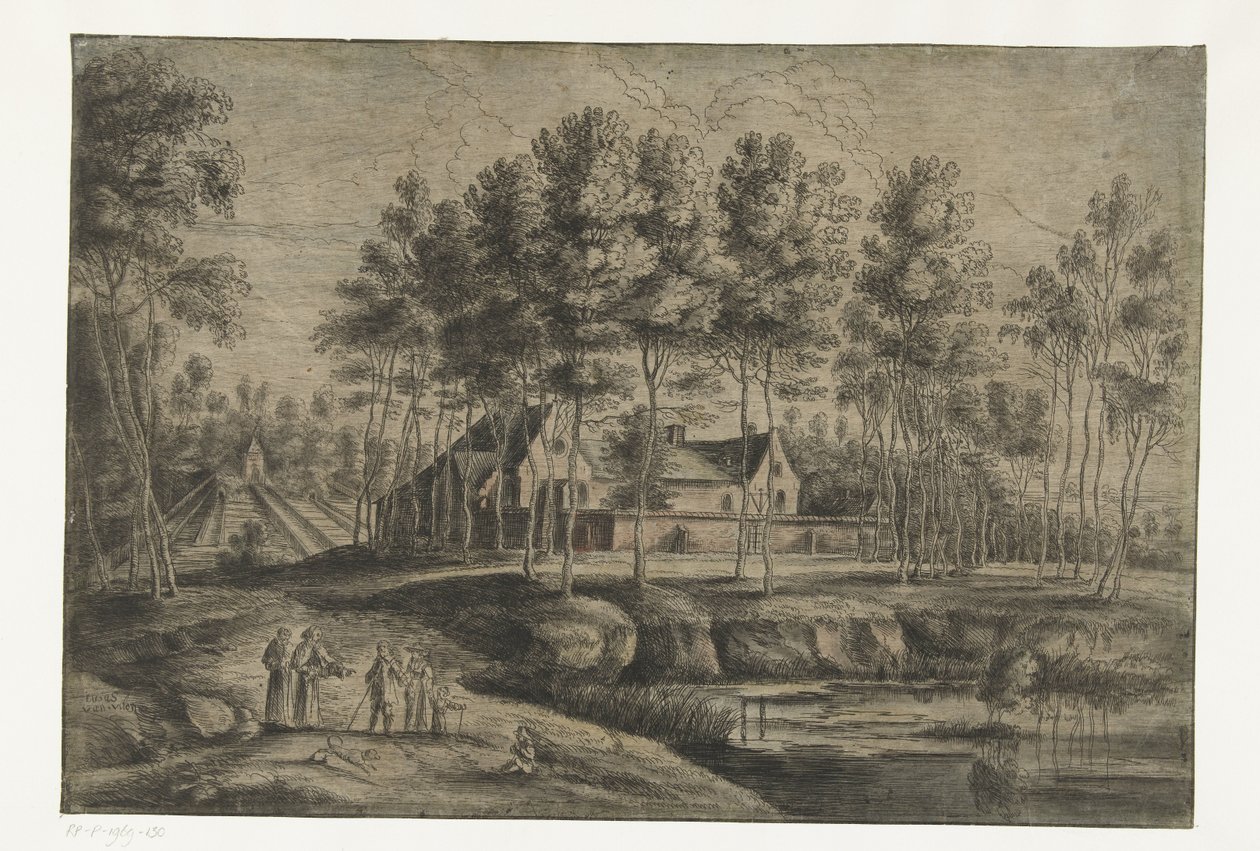 Veduta del monastero dei Cappuccini a Tervuren da Lucas van Uden