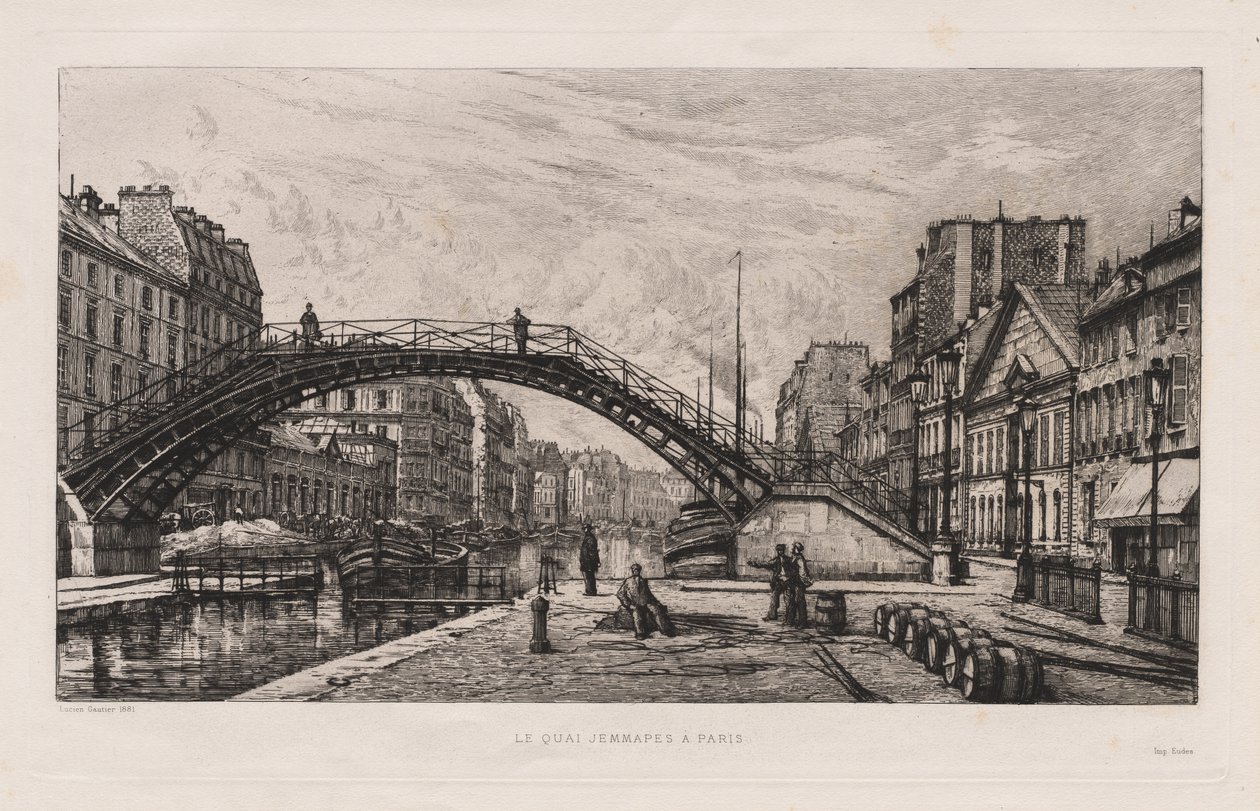 Le Quai Jemmapes a Parigi da Lucien Gautier