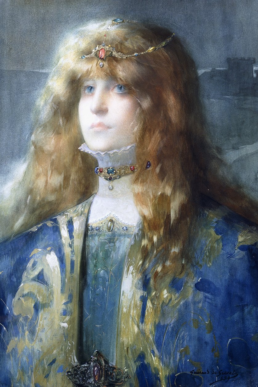 Ritratto di Sarah Bernhardt da Lucien Guirand de Scevola