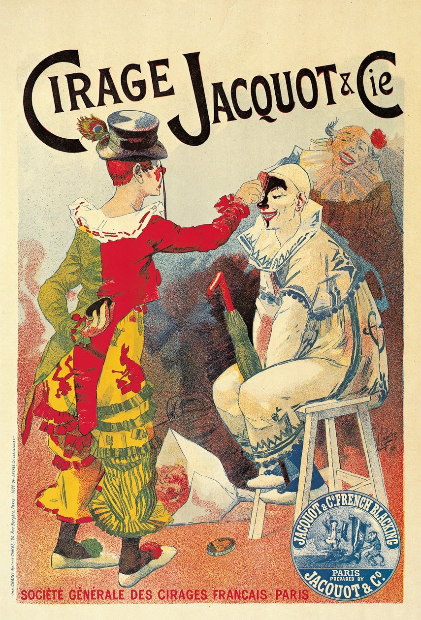 Poster pubblicitario della crema per scarpe 