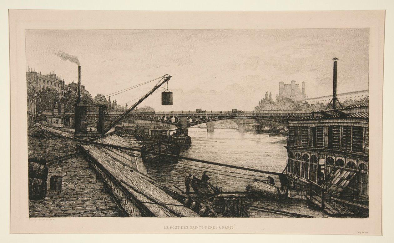Le pont des Saints-Pères a Parigi da Lucien Marcelin Gautier