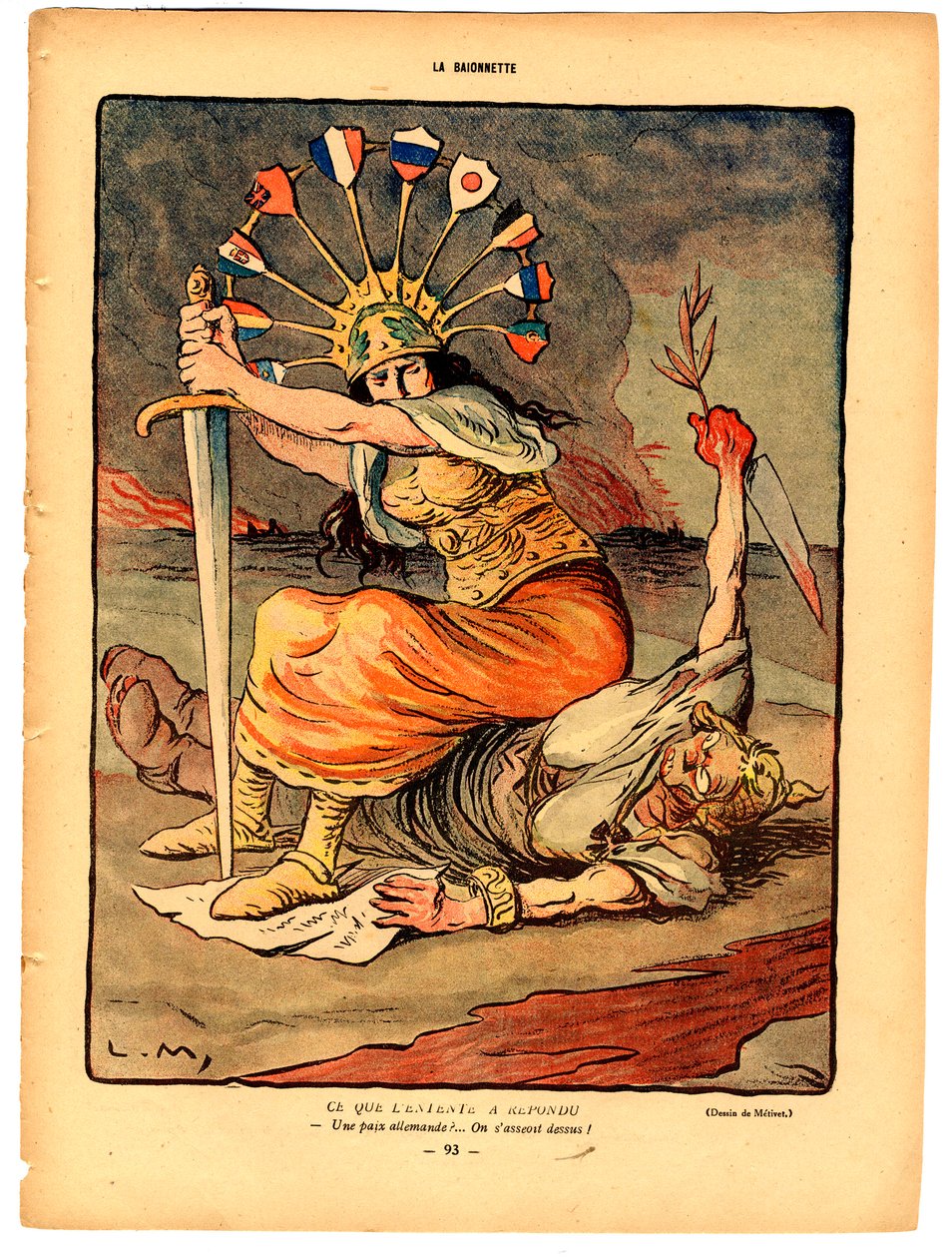 La Baionnette, Satirico a Colori da Lucien Metivet