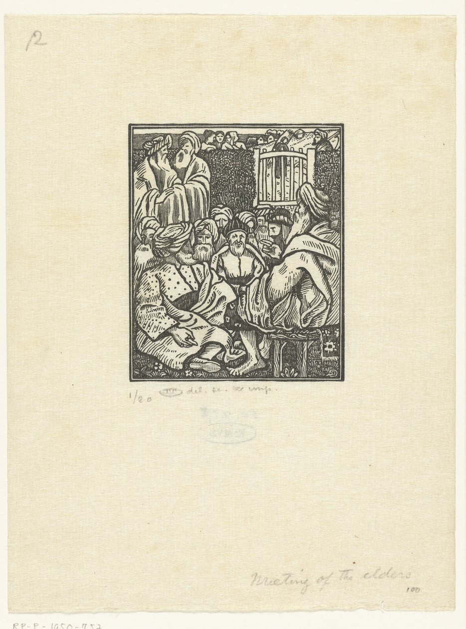 Incontro di Boaz con i dieci anziani da Lucien Pissarro