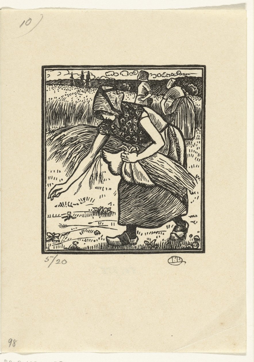 Ruth raccoglie spighe da Lucien Pissarro