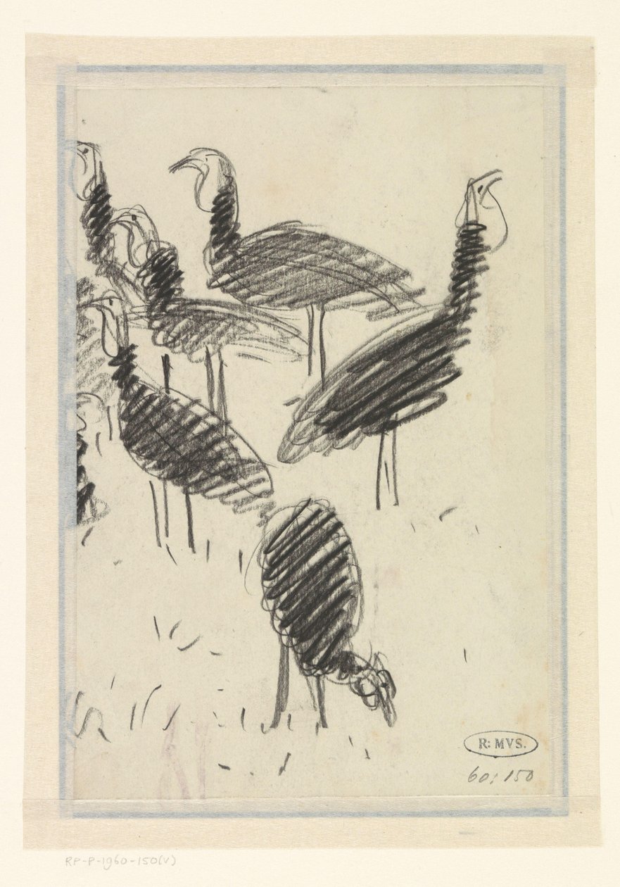 Sei uccelli da Lucien Pissarro