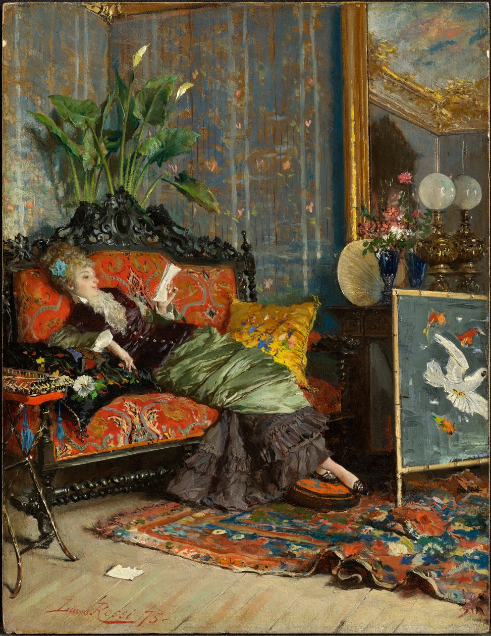 Giovane Donna che Legge, 1875 da Lucius Rossi
