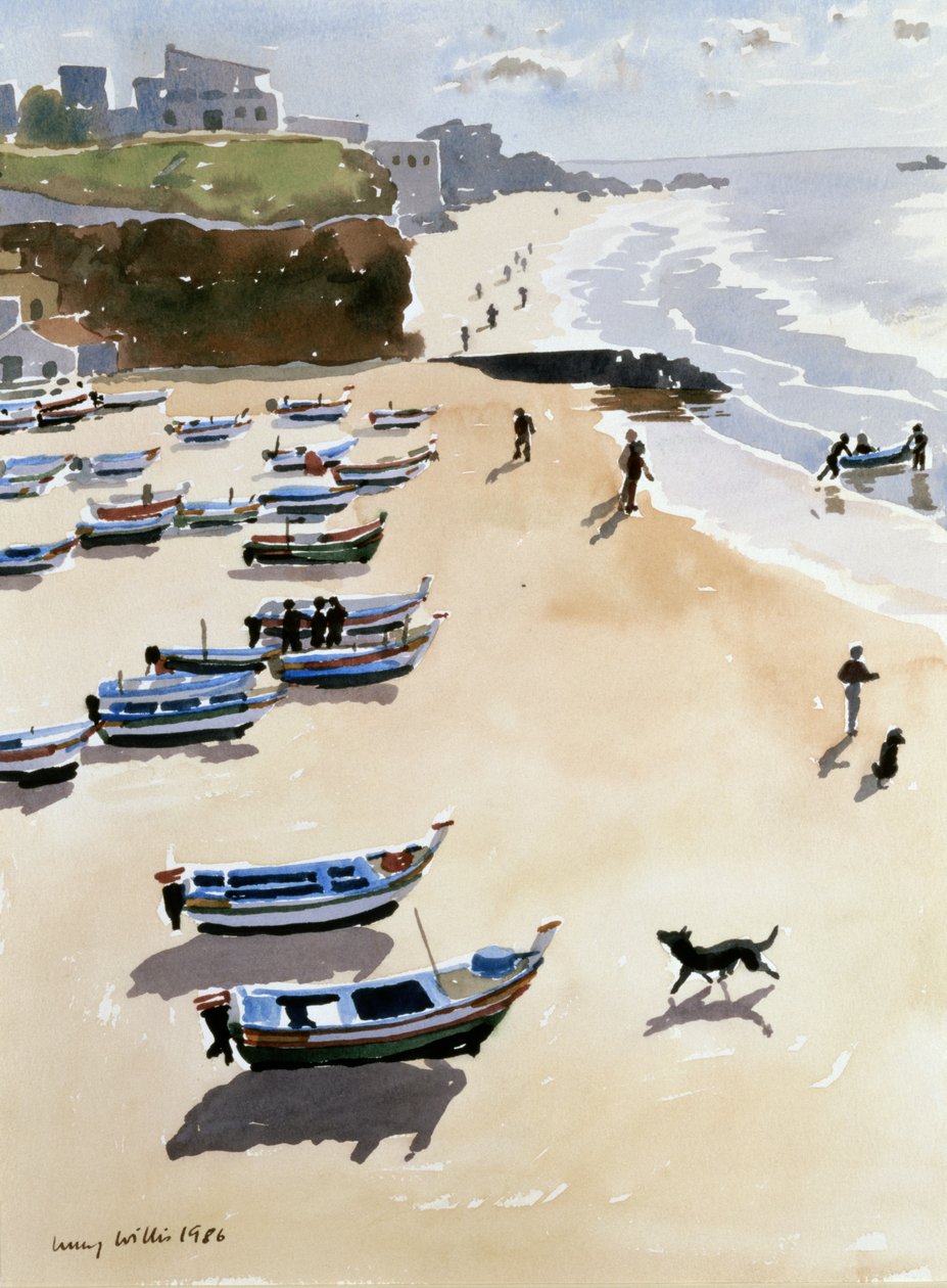 Barche sulla spiaggia, 1986 da Lucy Willis