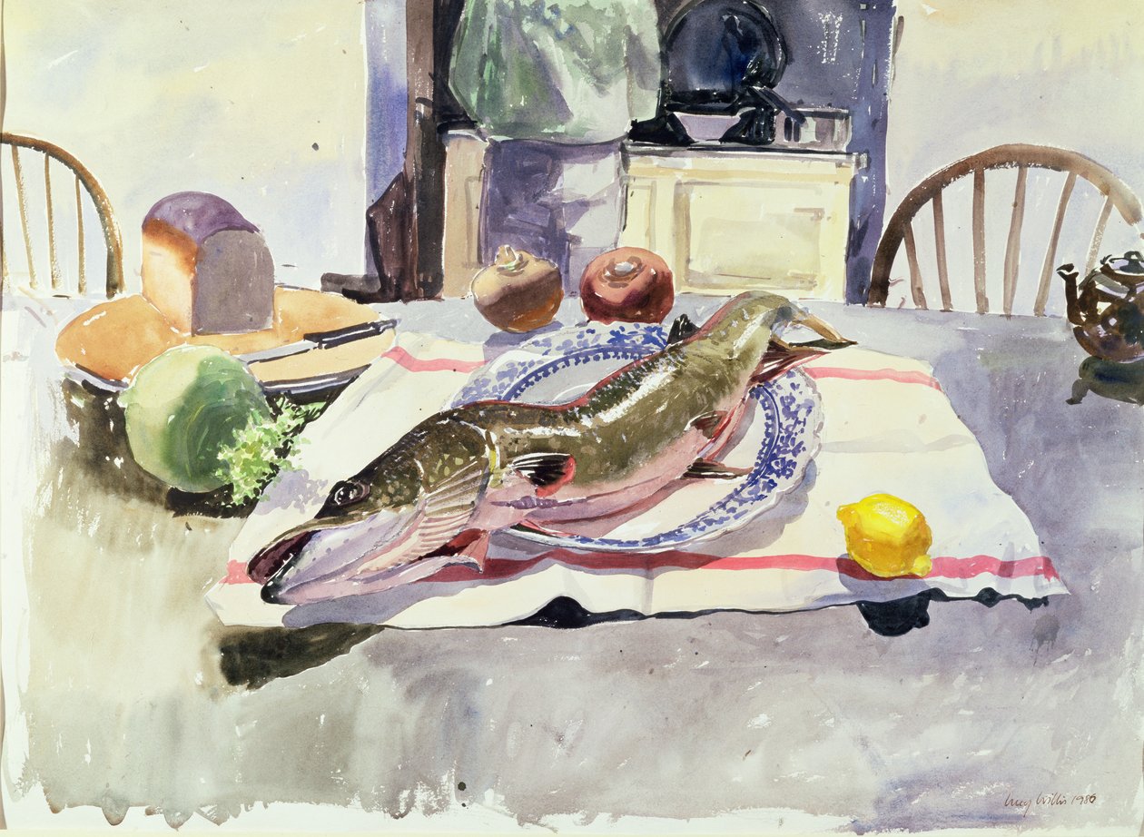 Luccio su un piatto da Lucy Willis