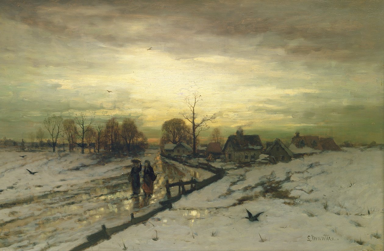 Scena di neve: tramonto, XIX secolo da Ludwig Munthe