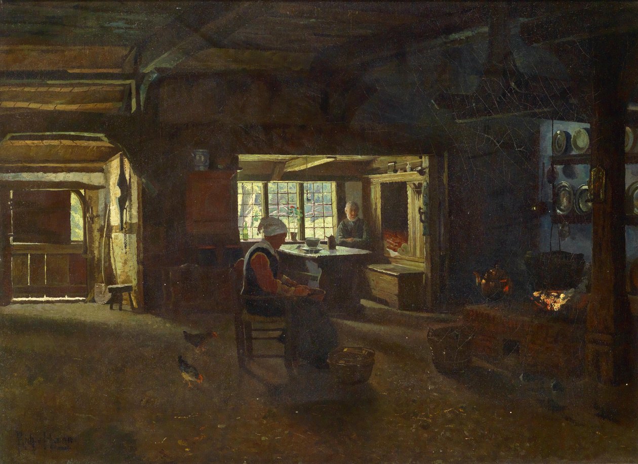 Interno di una casa contadina da Ludwig von Hagn