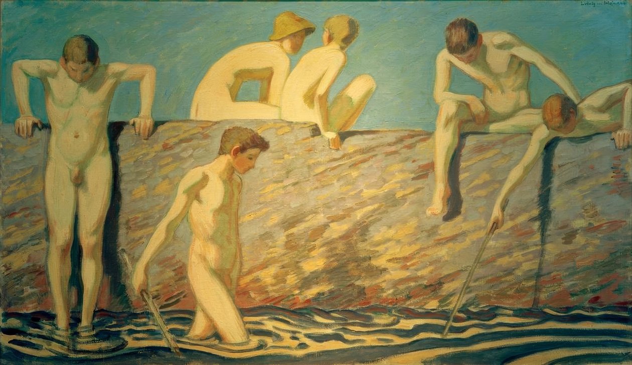 Ragazzi che fanno il bagno da Ludwig von Hofmann