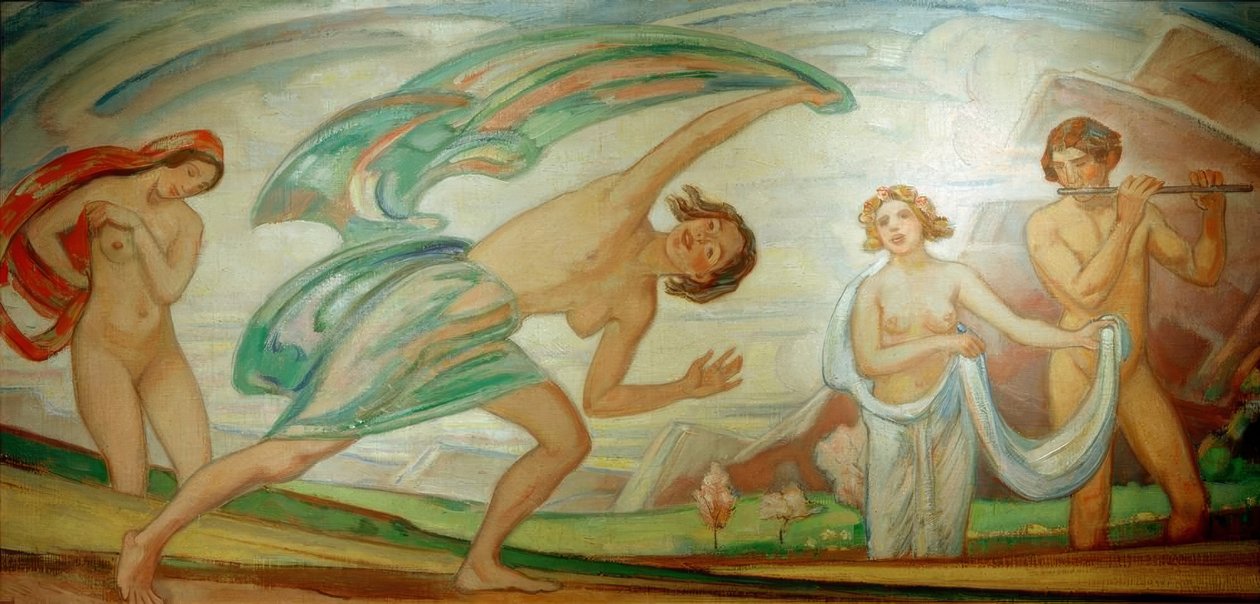 Primavera con ballerini da Ludwig von Hofmann