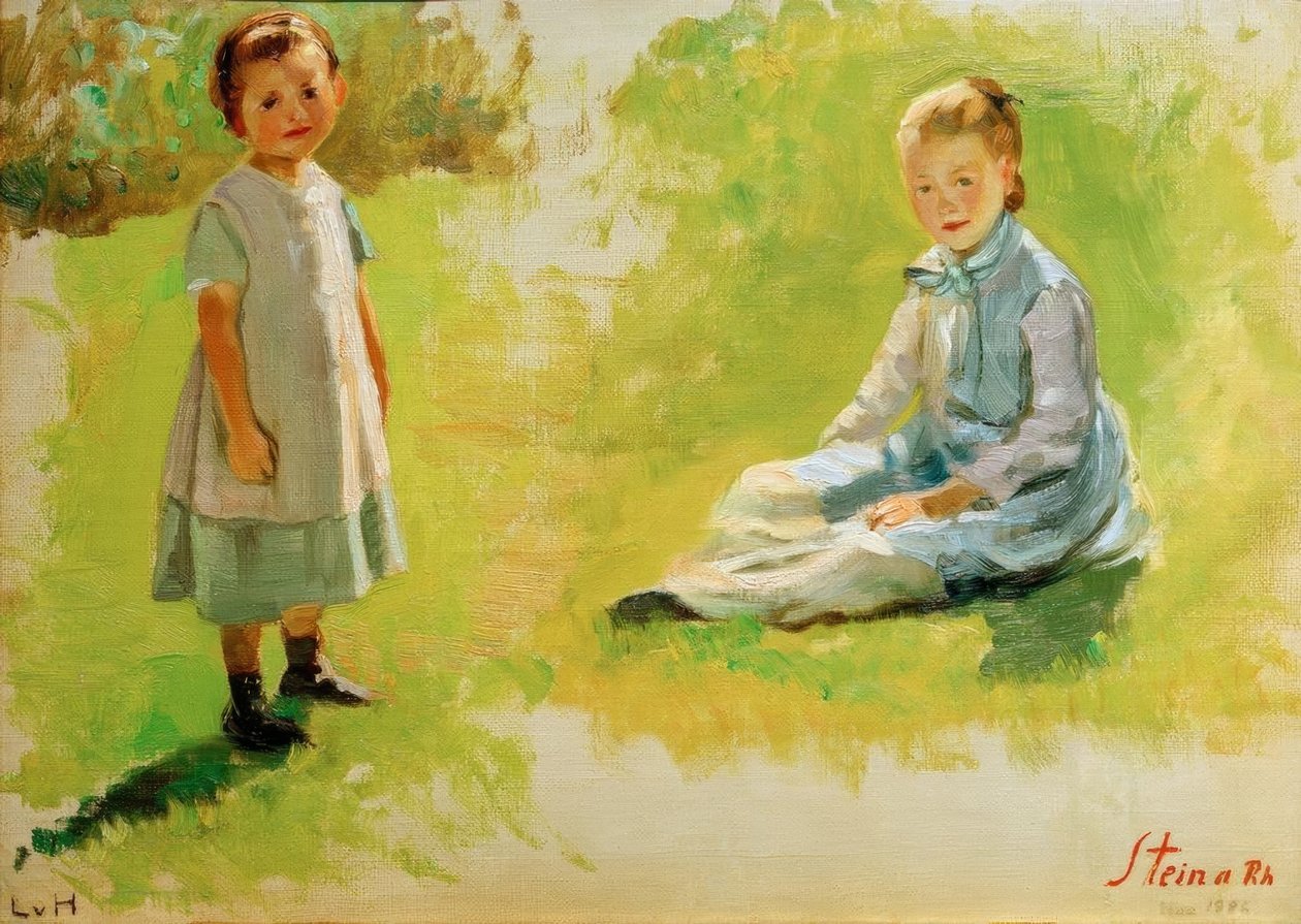 Studio doppio di bambini da Ludwig von Hofmann