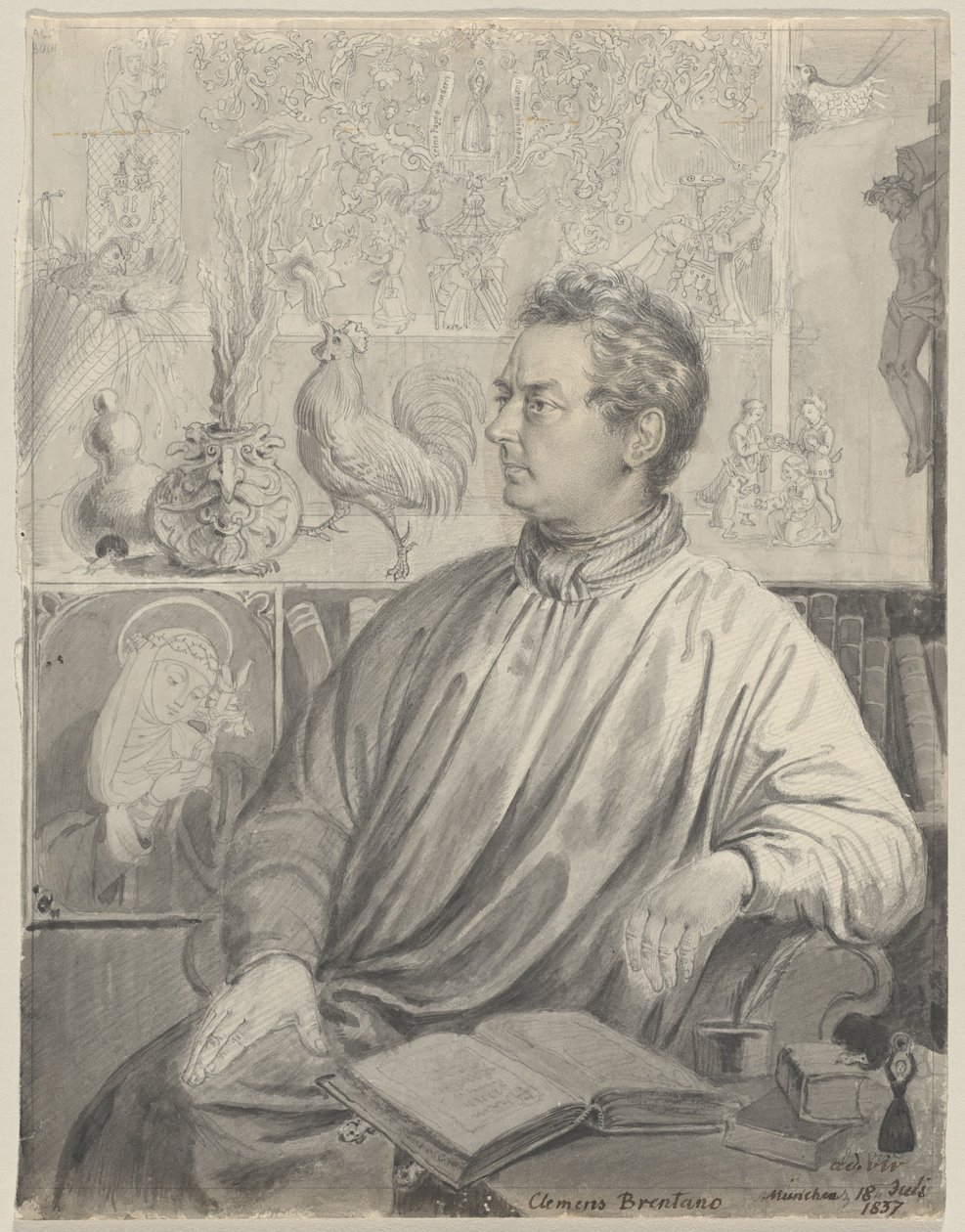 Clemens Brentano da Ludwig Emil Grimm