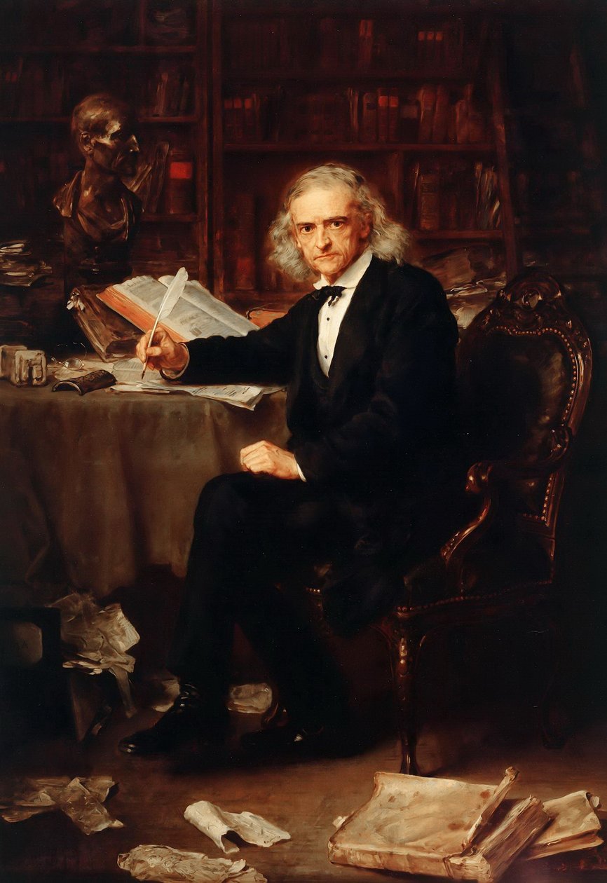 Ritratto dello storico Theodor Mommsen da Ludwig Knaus
