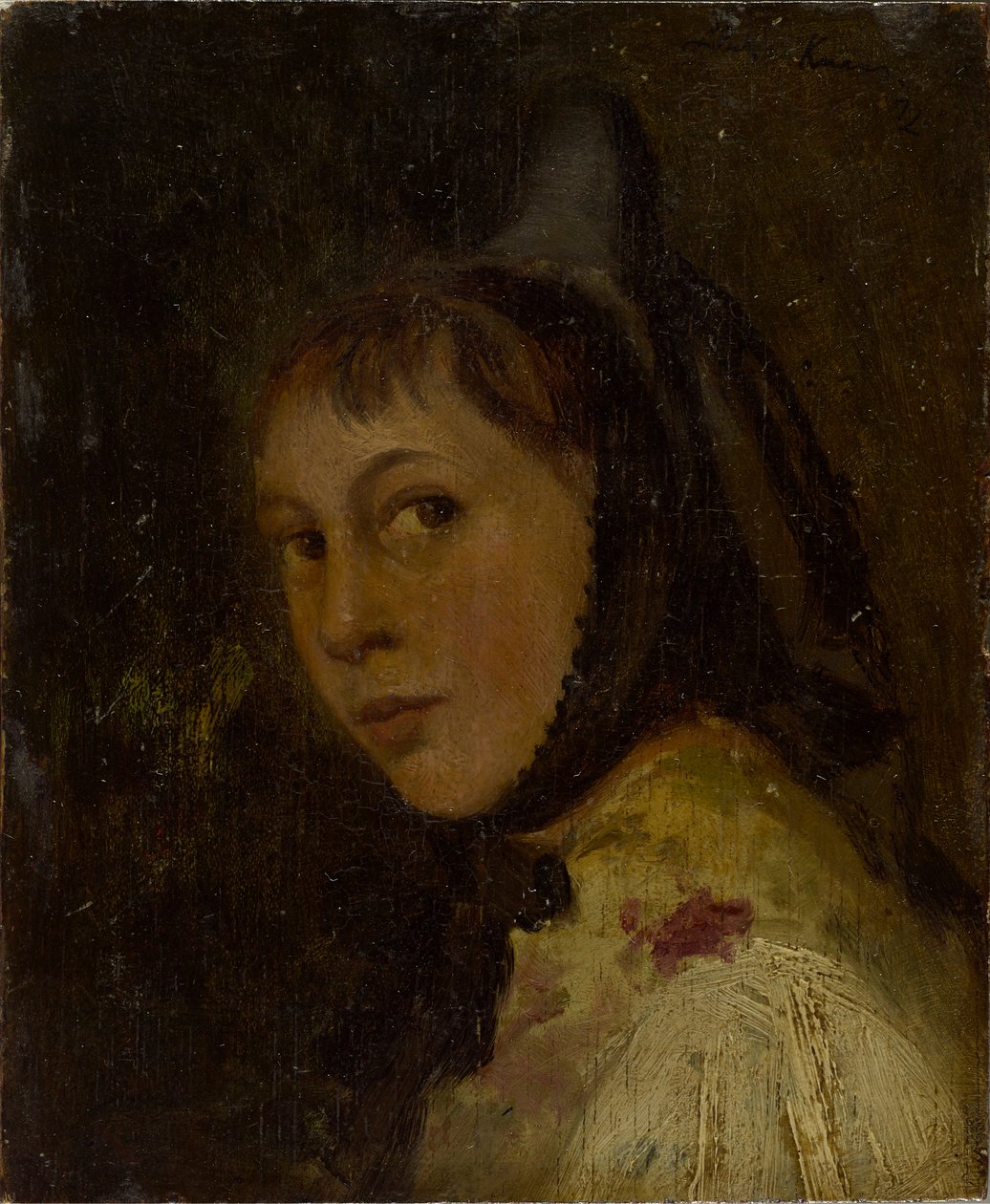 Testa di una contadina da Ludwig Knaus