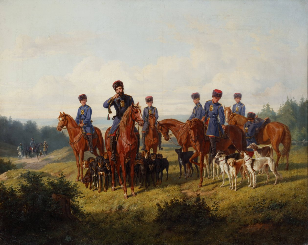 La caccia, 1856 da Ludwig Pietsch