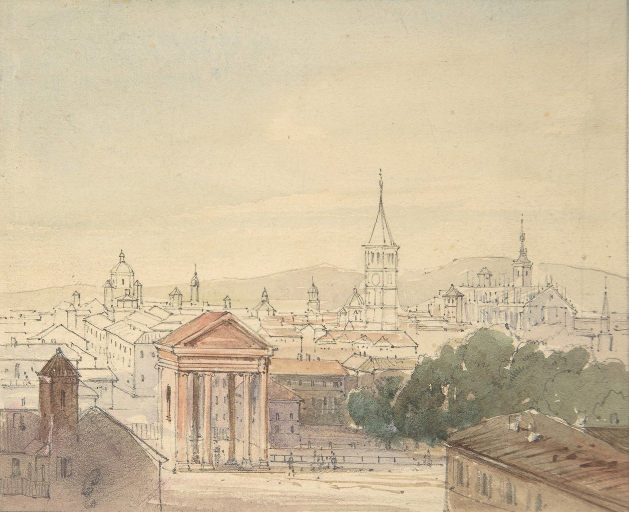 Veduta di Milano, 1820-84 da Ludwig Richter