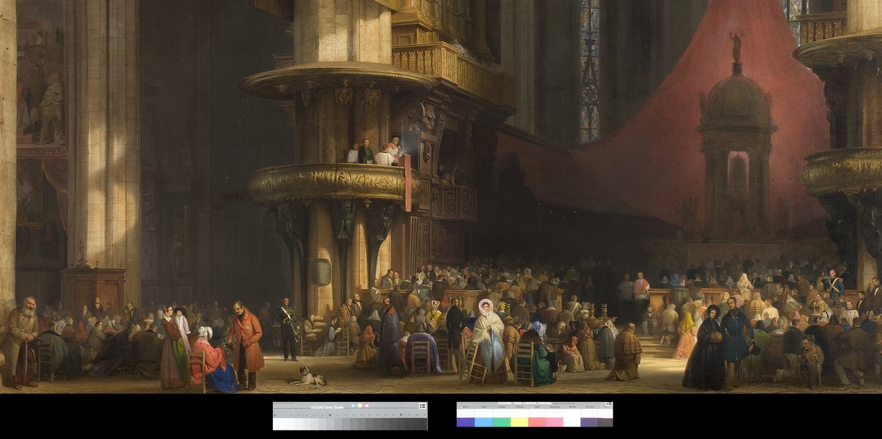 Interno del Duomo di Milano, Italia, 1840 da Luigi Bisi