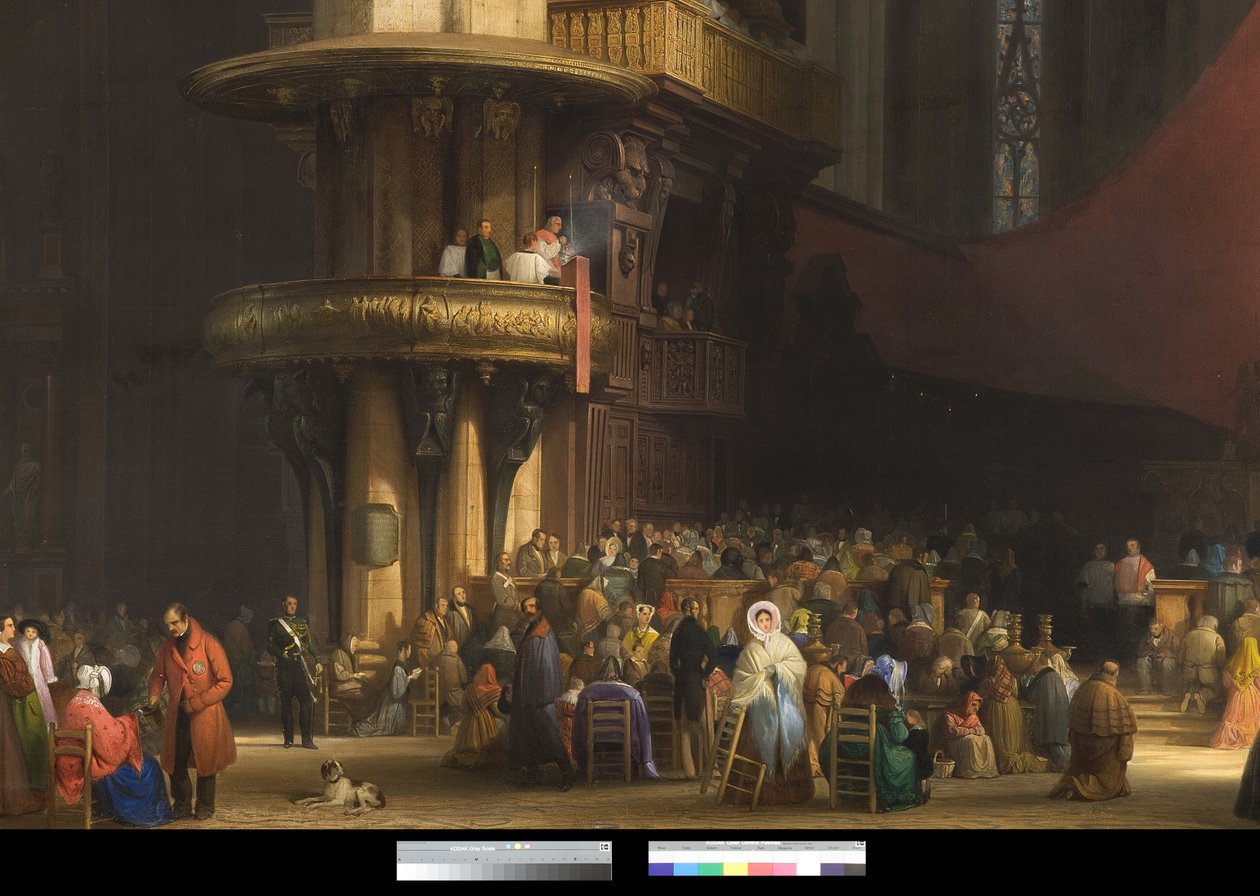 Interno del Duomo di Milano, Italia, 1840 da Luigi Bisi